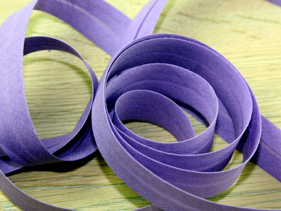 Banda bias din bumbac, lavanda, 40/20 mm