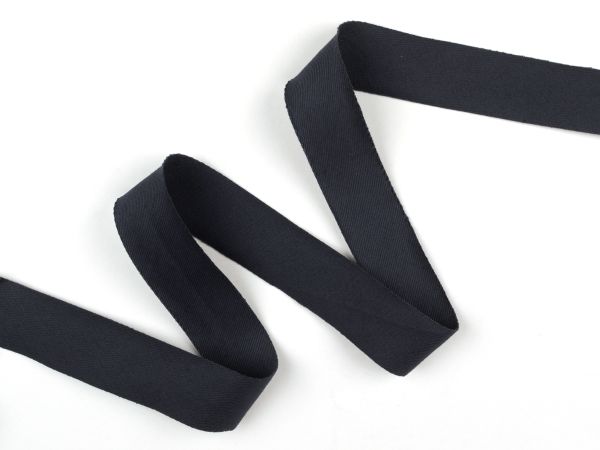 Banda bias din bumbac, neagra, 60/30 mm