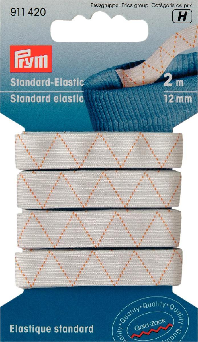Elastic standard, alb, 12 mm