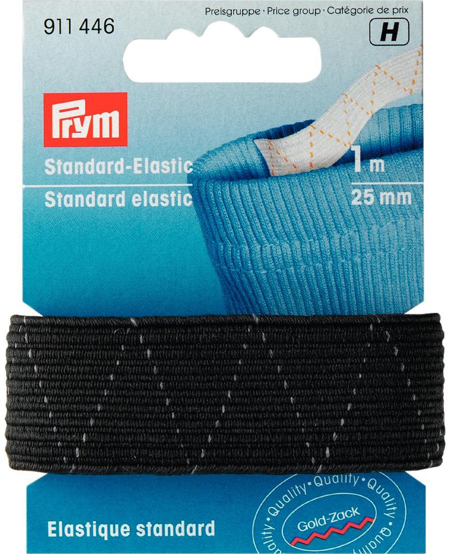 Elastic standard, negru, 25 mm