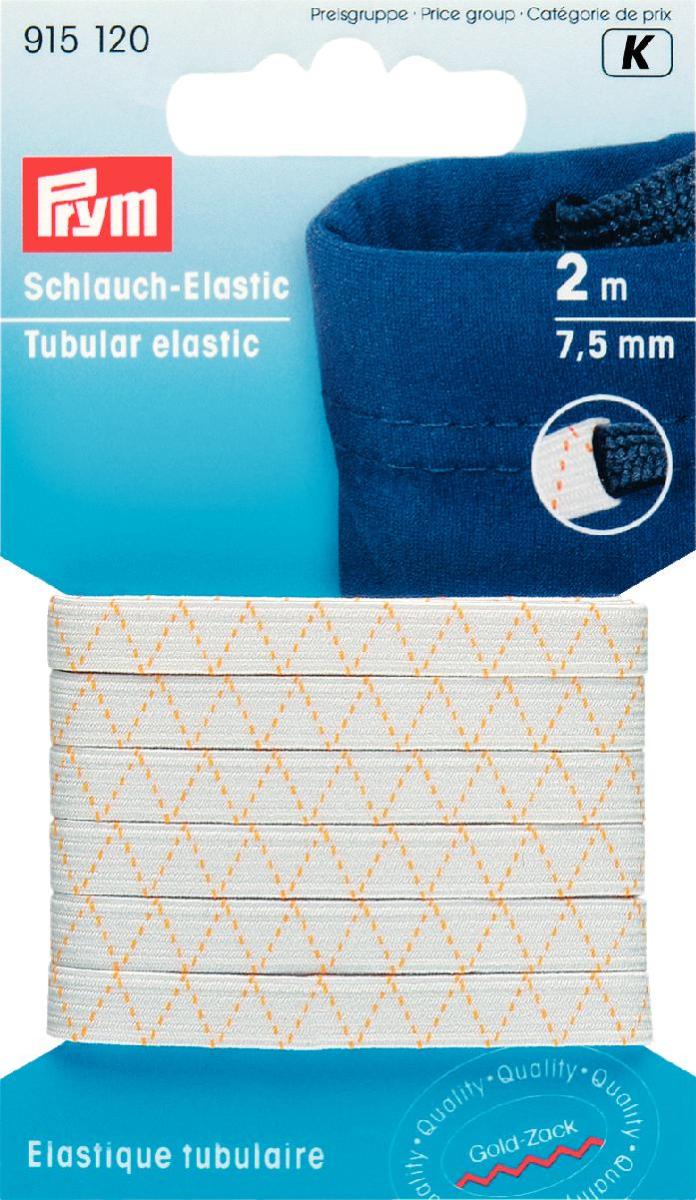Elastic tubular, alb, 7,5 mm