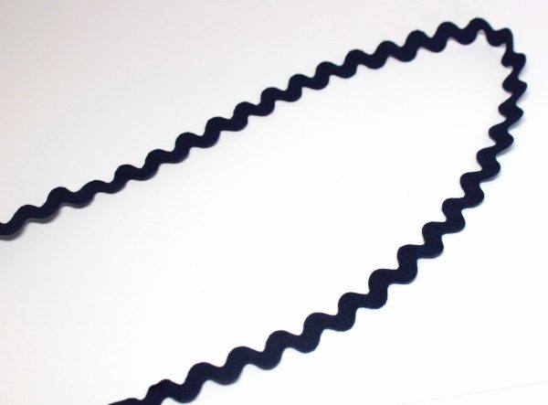 Impletitura in zig-zag, albastru marin