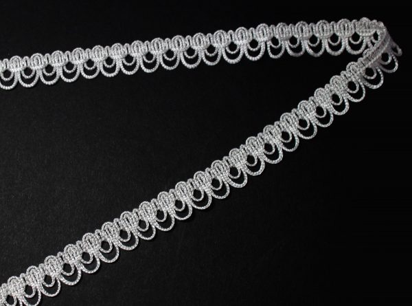 Banda ornamentala cu bucla, cream, 15 mm