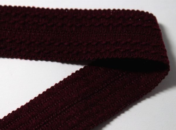 Banda tresa, rosu- vin, 30/15 mm