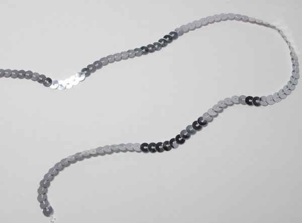 Banda paiete, argintie, 6 mm