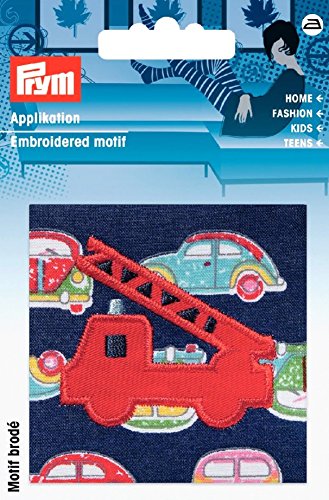 Petic termoadeziv pompa incendiu pe material albastru/multicolor