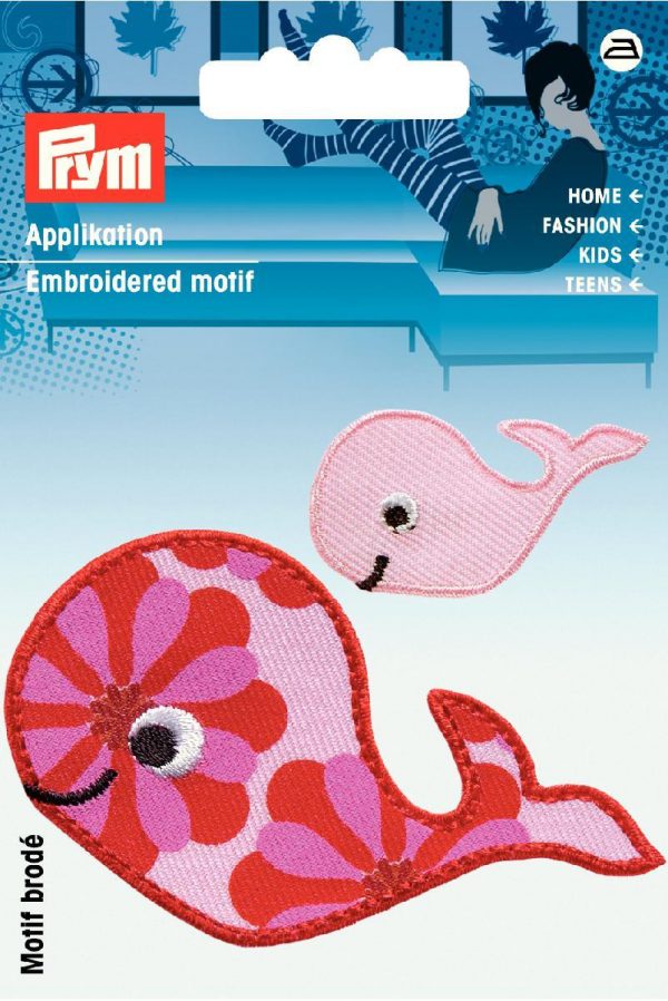 Petic termoadeziv Exclusiv, pui de balena, rosu/roz