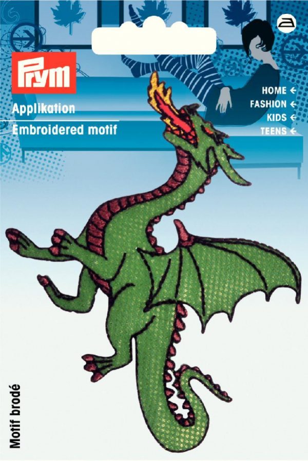 Petic termoadeziv dragon, verde