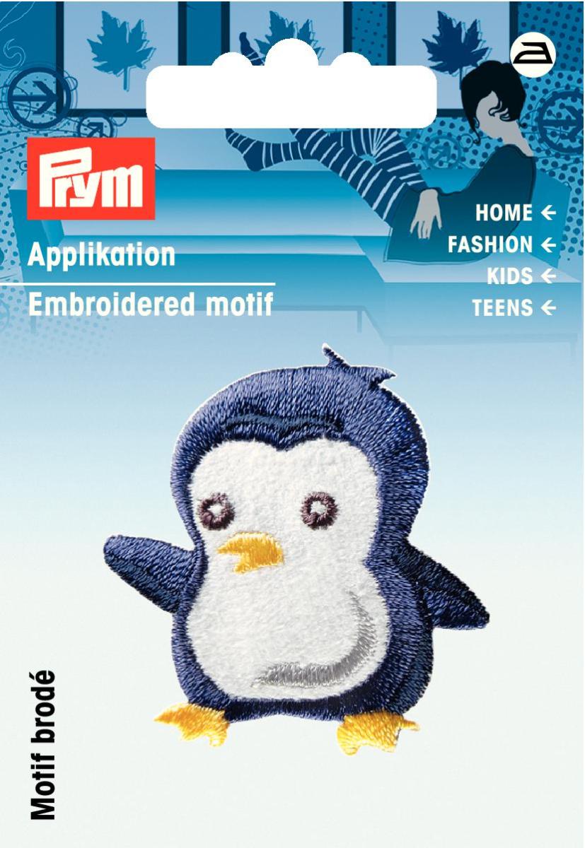 Petic termoadeziv pinguin, albastru