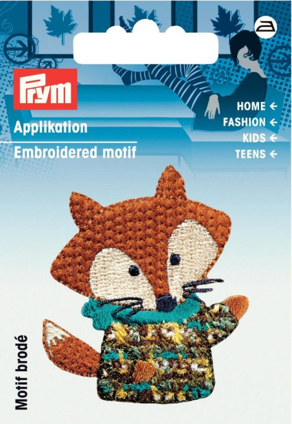 Petic termoadeziv vulpe, maro/multicolora