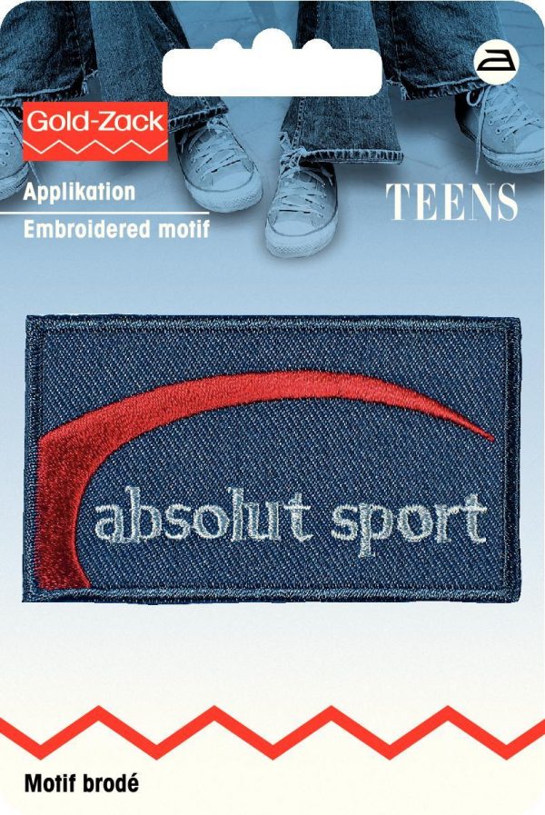 Petic termoadeziv eticheta din jeans absolute sport