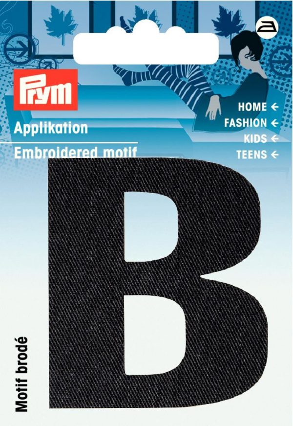 Petic termoadeziv litera B, neagra