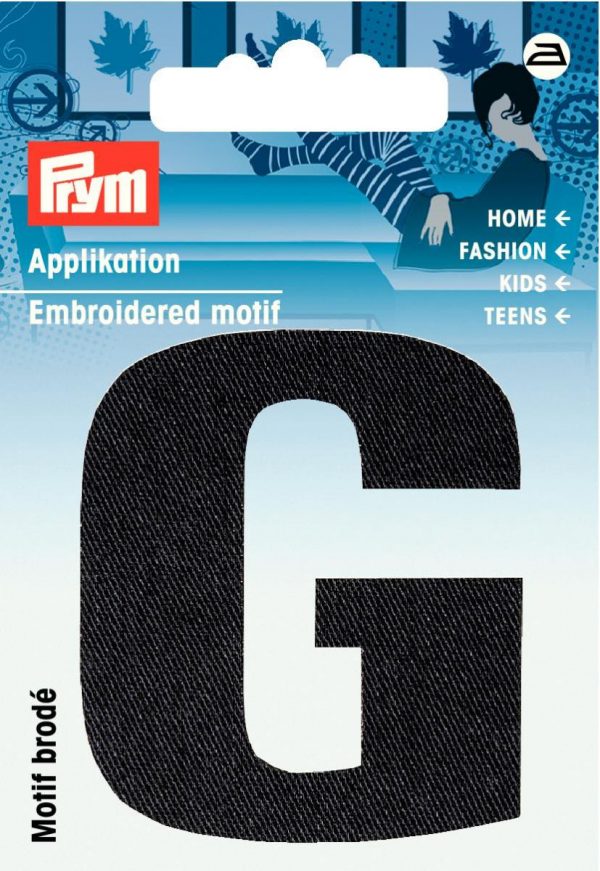 Petic termoadeziv litera G, neagra