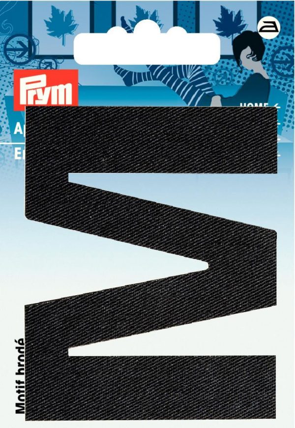 Petic termoadeziv litera M, neagra