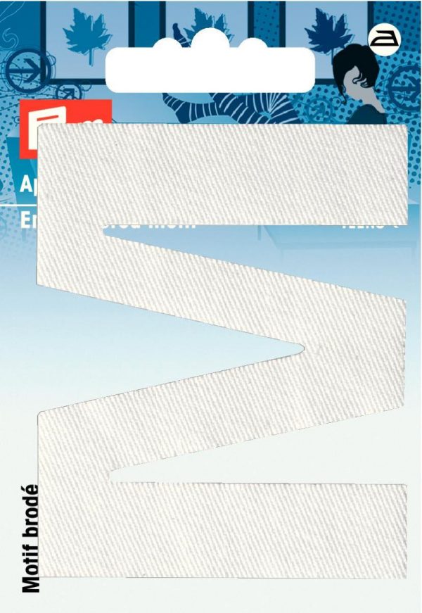 Petic termoadeziv litera M, alba