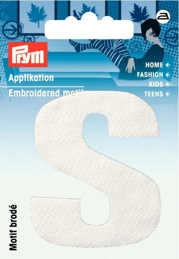 Petic termoadeziv litera S, alba