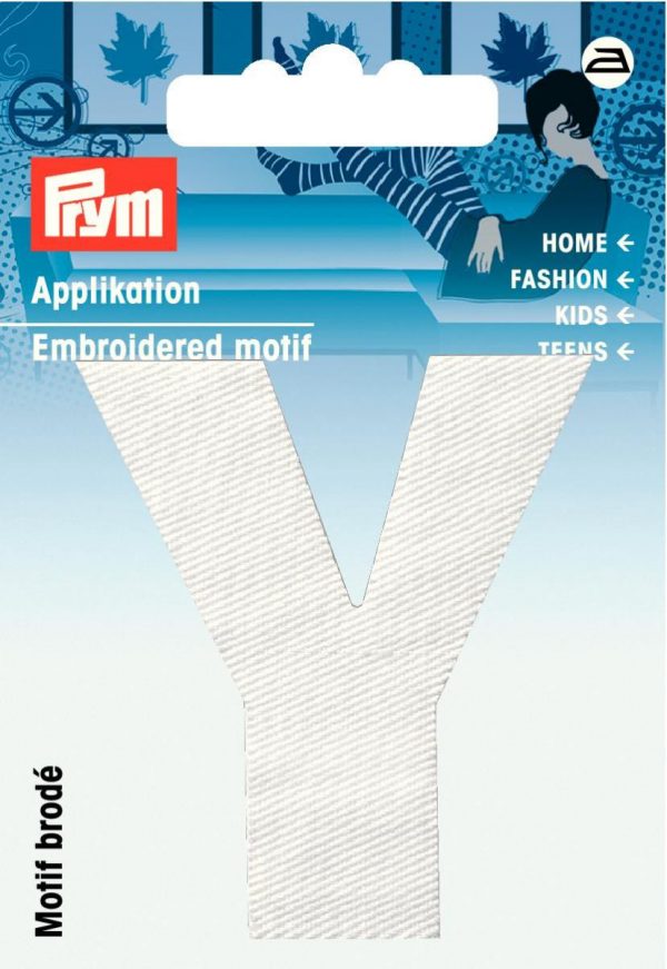 Petic termoadeziv litera Y, alba