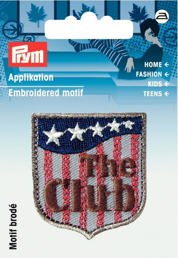 Petic termoadeziv eticheta The Club, gri/maro