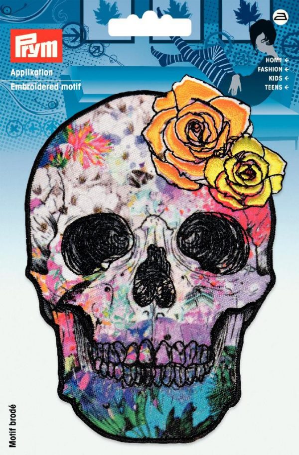 Petic termoadeziv craniu, multicolora