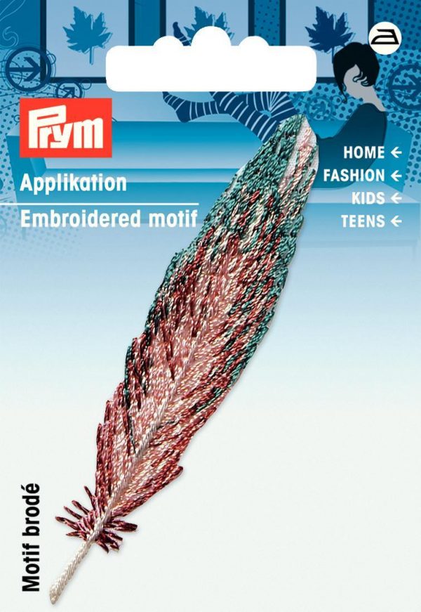 Petic termoadeziv pana, turquoise/bej
