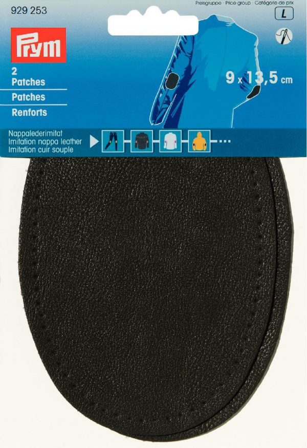 Petic imitatie piele Napa, gri inchis, 9 x 13,5 cm