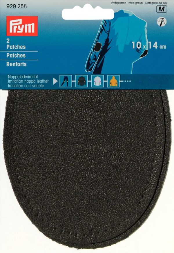 Petic imitatie piele Napa, gri inchis, 9 x 14,0 cm