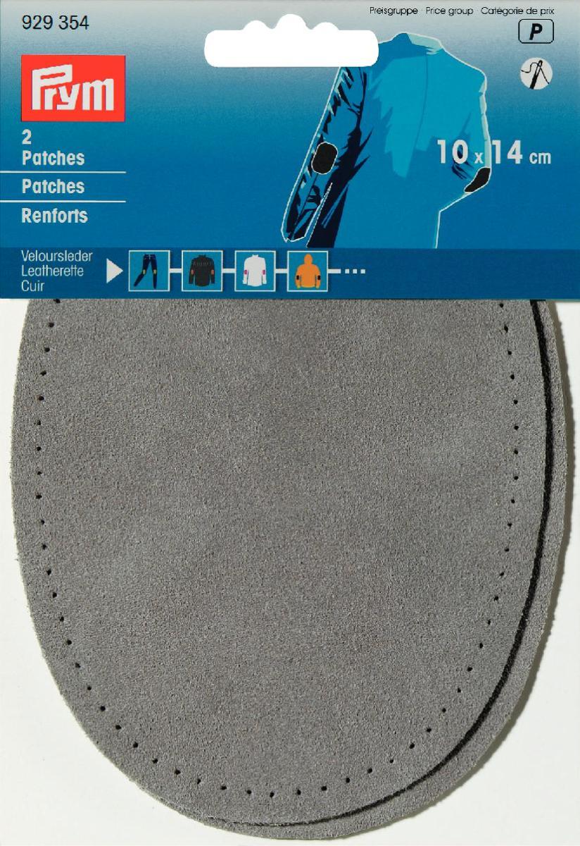 Petic imitatie piele, fixare prin coasere, gri, 10 x 14, 0
