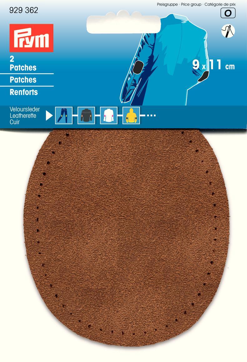Petic imitatie piele, fixare prin coasere, maro, 9 x 11,0