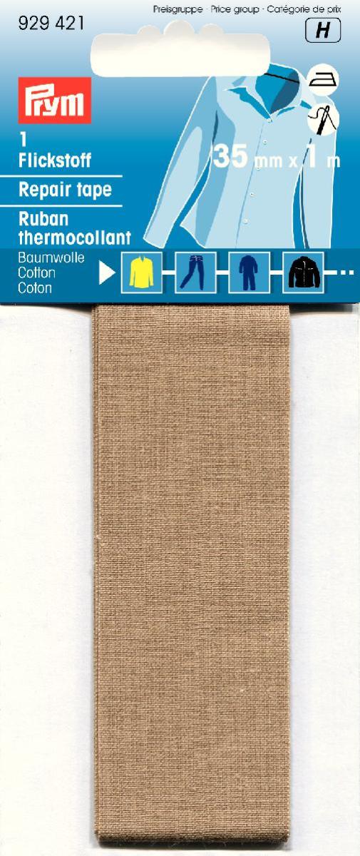Material bumbac reparatii, calcare sau coasere, camel, 3,5 x 100 cm