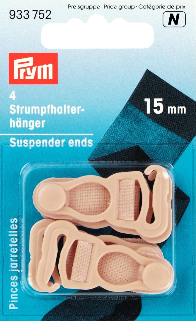 Capete jartiera, din plastic, crem, 15 mm