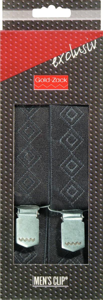 Bretele pantaloni Exclusiv, gri/negre deschis cu model romburi, 120 cm/35 mm