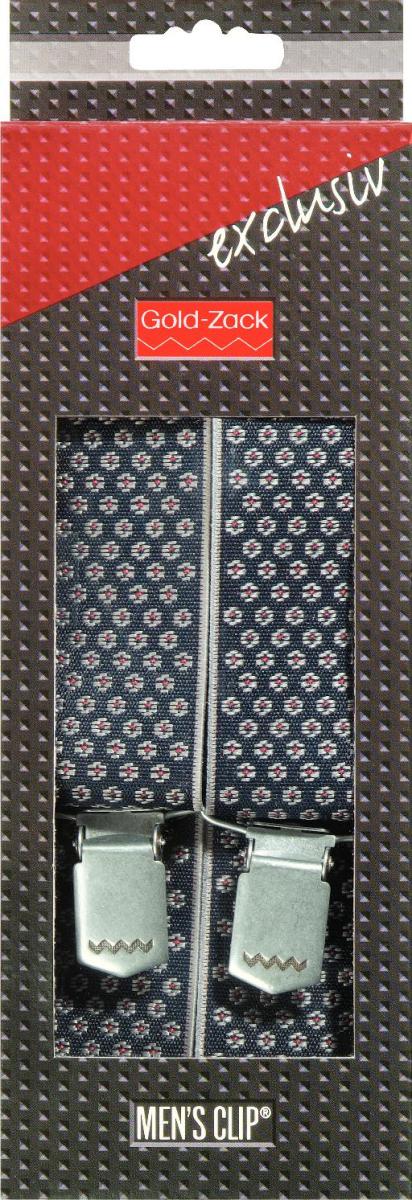 Bretele pantaloni Exclusiv, albastru marin/alb + puncte rosii tesute, 120 cm/35 mm