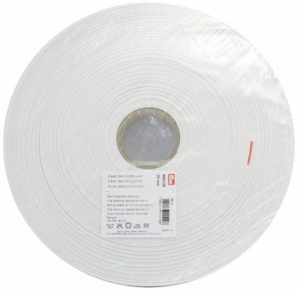 Banda elastica, alba, 25 mm, 50 m