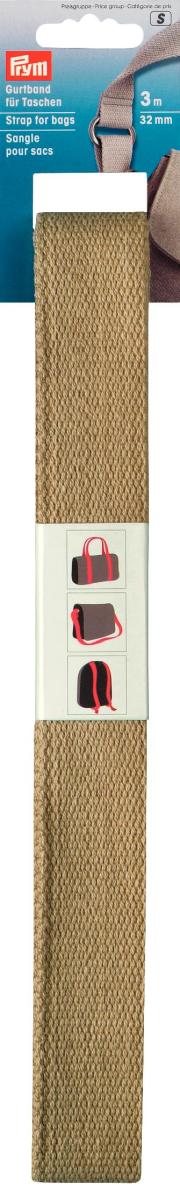 Curea geanta, rucsac, bej, 30 mm