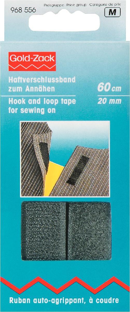 Banda Velcro (arici), prindere prin coasere, neagra, 20 mm