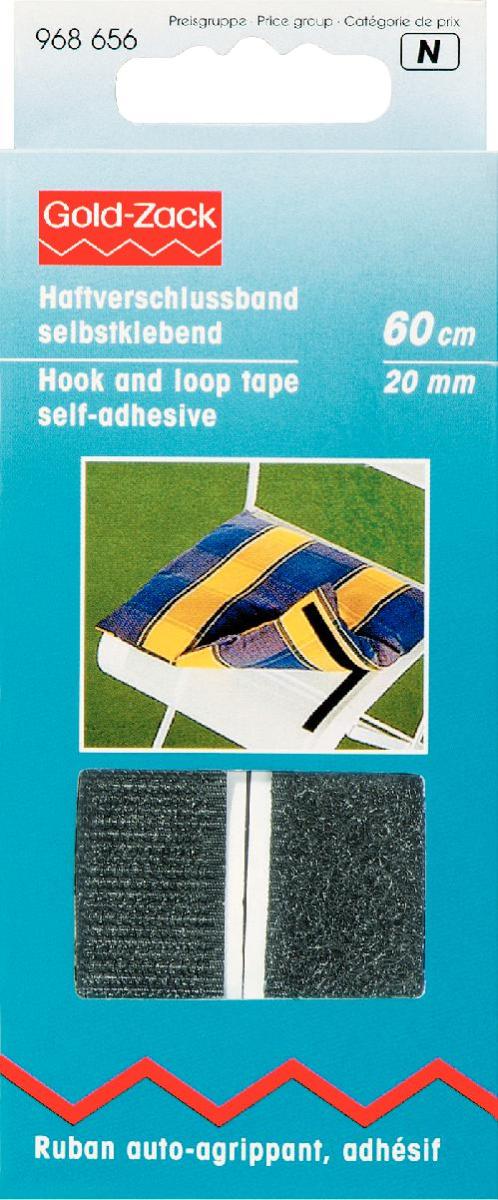 Banda Velcro (arici), prindere, autoadeziva, neagra, 20 mm