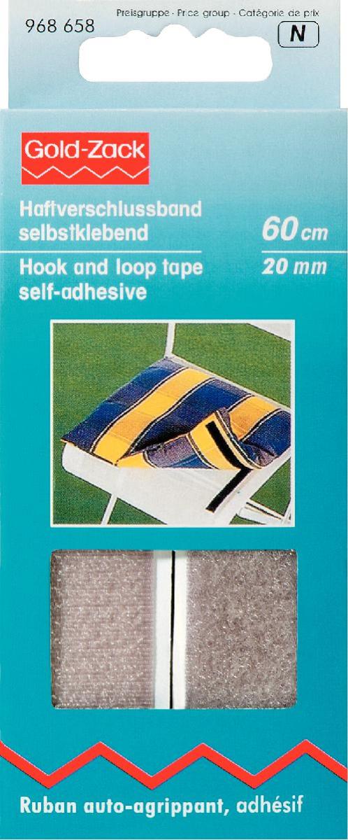 Banda Velcro (arici), prindere, autoadeziva, gri, 20 mm