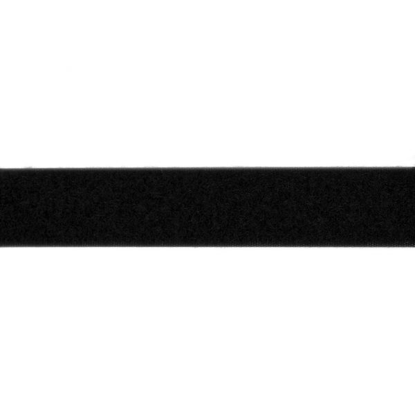 Banda Velcro (arici), doar puf, neagra, 20 mm, 25 m