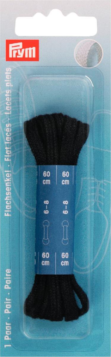 Sireturi bumbac plate, negre, 4 x 600 mm