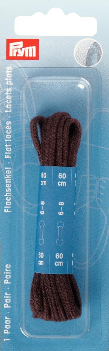 Sireturi bumbac plate, maro, 4 x 600 mm