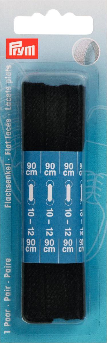 Sireturi bumbac plate, negre, 8 x 900 mm