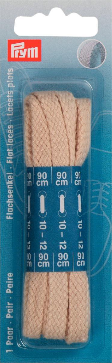 Sireturi bumbac plate, bej, 8 x 900 mm