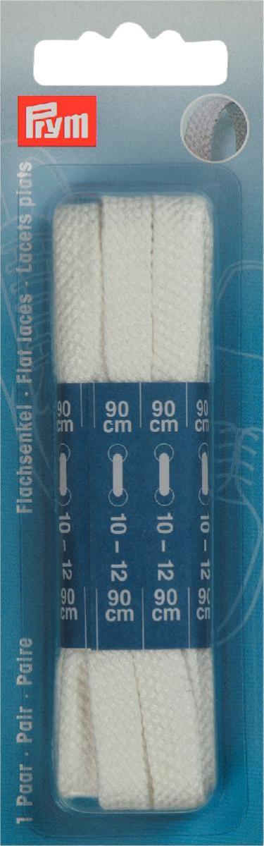 Sireturi bumbac plate, albe, 8 x 900 mm