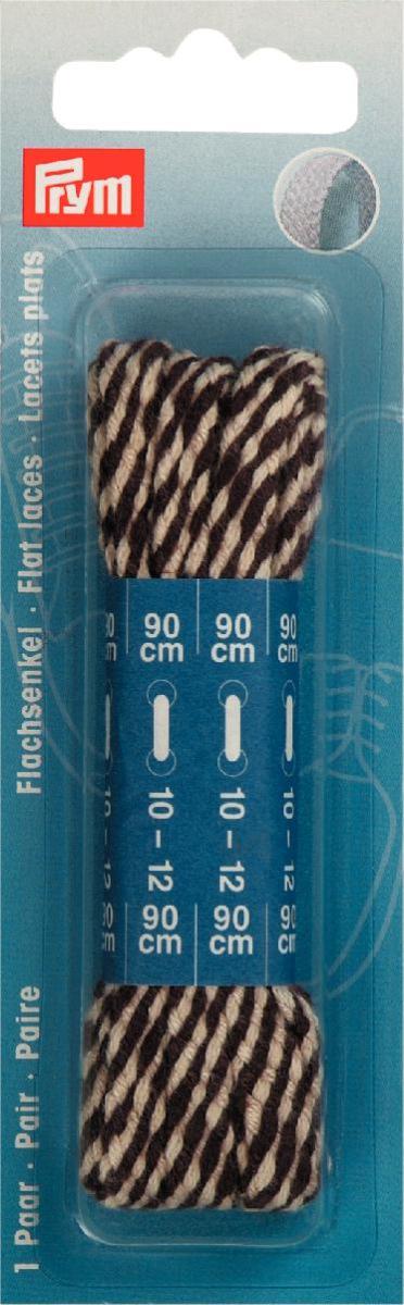 Sireturi bumbac plate, maro/bej, 8 x 900 mm