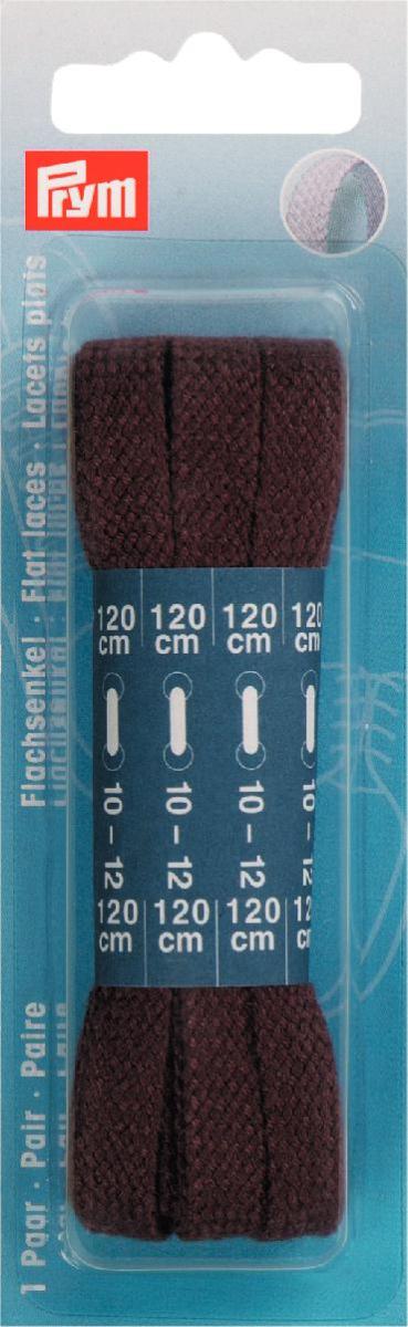 Sireturi bumbac plate, maro, 8 x 1200 mm