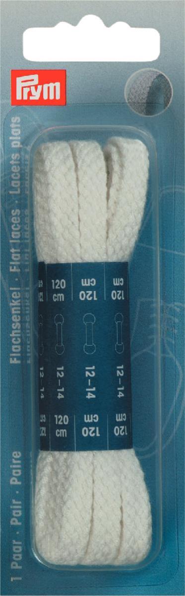 Sireturi bumbac plate, albe, 8 x 1200 mm