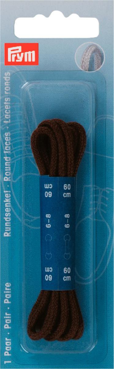 Sireturi bumbac rotunde, maro, 3 x 600 mm