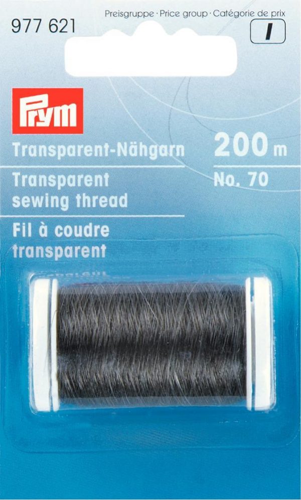 Ata de cusut, transparent inchis, 200 m