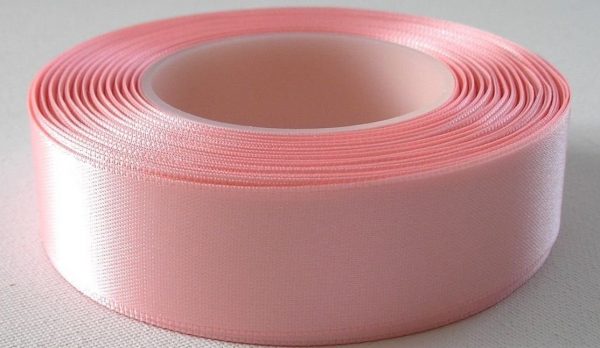 Panglica satin, roz, 15 mm