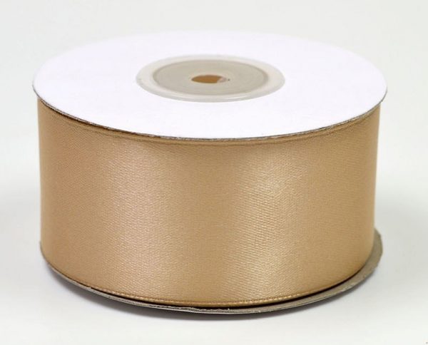 Panglica satin, sand, 10 mm, 25 m